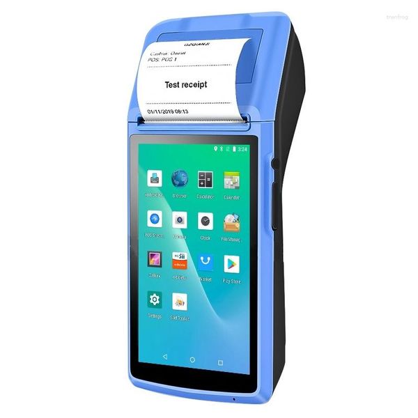 Sistema de máquina móvil personalizado, terminal Android de mano, venta al por mayor, con impresora 7 POS