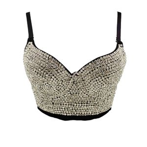 Aankomst Vrouwen Sexy Designer Diamond Crystal Diamonds Shining Fancy Tops Dames Trendy Nachtclub Camisole 210527