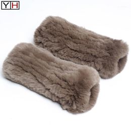 Arrivées Lady's Real Rex Fur Gants 100% Naturel Doux Gant Chaud Tricot Véritable Glove1