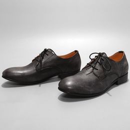Arriver les hommes en cuir authentique Nouvelle robe commerciale Lace Up Derby High Quality Forme Office Shoes for Men E B Buine Dre Shoe