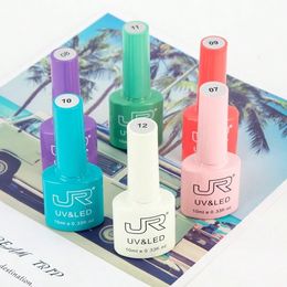 Aankomst JR Brand Nagellak gel UV LED 50 kleuren 10 ml kleurrijke fles goede kwaliteit custommade nagelset 240430