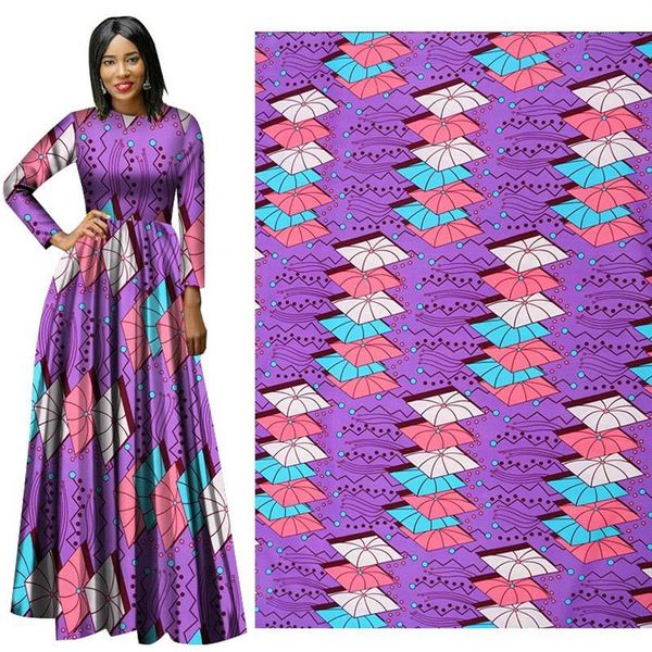 Llega nueva tela de estampado de cera de poliéster Ankara Binta tela de cera Real de alta calidad 6 yardas mucho tela africana para vestido de fiesta 2984