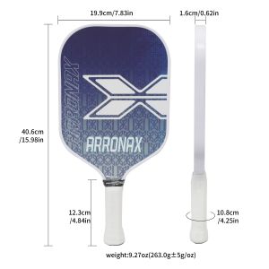 Pandes de pickleball Arronax, ensemble de pickleball de surface en fibre de verre avec 2 raquettes de pickleball, 4 boules intérieures extérieures, 1 sac portable