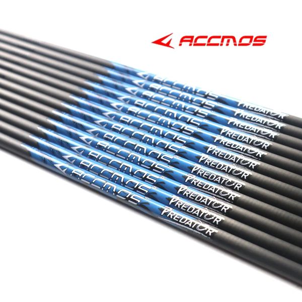 Arrow 12pcs ID 4,2 mm 32 pouces Spine 300/350/400/500/600/700/800/900/1000 Pure Arbre de flèche en carbone Perce