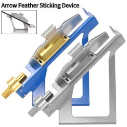 Flèches Arrows Tail Feather Sticking Device en acier inoxydable en acier inoxydable à tir à l'arc extérieur Flething Fletch Stick Hunting Accessoires