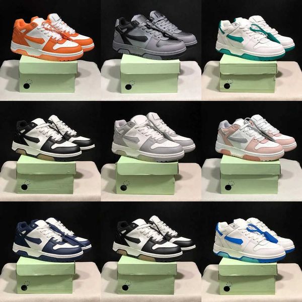 Arrow Casual Shoe Designer Chaussures hors du bureau Low Sneaker Tennis Shoe marche Luxury Men Femmes Running Girl Top Series Offs Run Black White Sports Trainers 1412