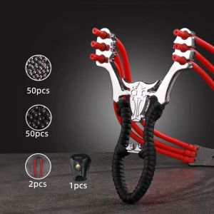 Arrow High Quality Outdoor Hunting Shooting Alloy Slingshot avec un jeu de tir professionnel de la bande de caoutchouc de qualité catapulte