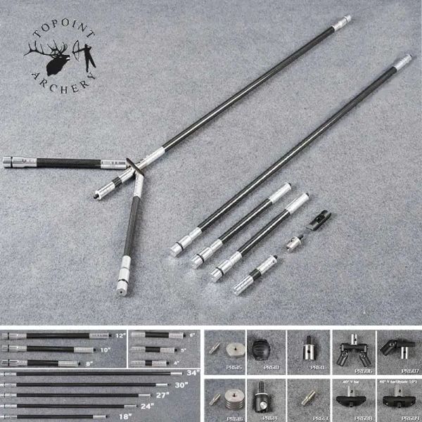 Arrow PR601 RECURVE Componentes del sistema de estabilizador de proa de la proa COMPONENTES ALTA FUERZA PURO Fibra Fibra de caza Habilidad Deporto