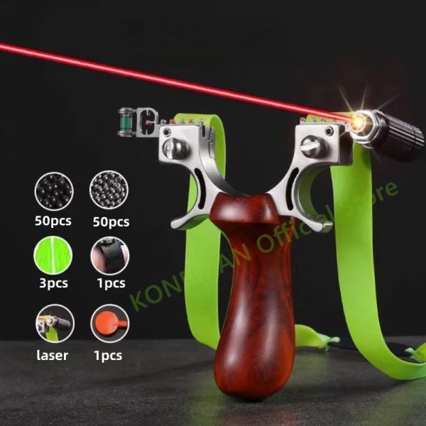 Arrow Sea inoxidable Slingshot High Precision Hunting Bow Catapulta Conjunto