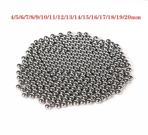 Boules en acier de flèche 7 mm 8 mm 9 mm 10 mm 11 mm 12 mm 13 mm 14 mm 15 mm 16 mm 18 mm 20 mm utilisé pour la chasse à la chasse extérieure en acier inoxydable frappe