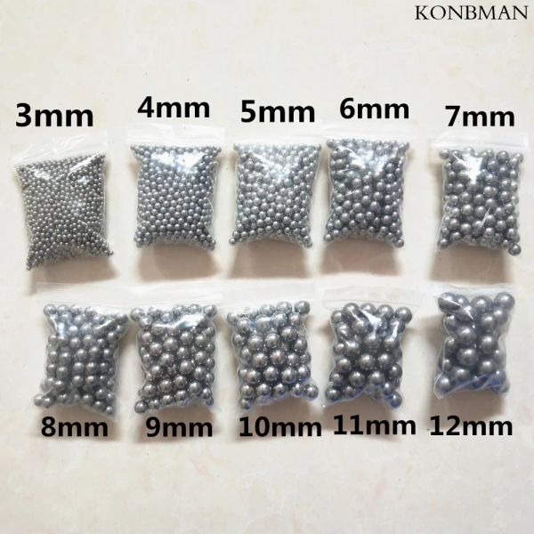 Arrow Wholesale Shooting Slingshot Steel Ball 5 mm 6 mm 7 mm 8 mm 9 mm 10 mm 11 mm Boules en acier de tir en acier extérieur100pcs / lot