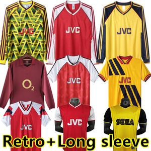 Arsen Retro JERSEY DE FÚTBOL HIGHBURY 2000 01 02 03 04 05 06 07 CAMISETA DE FÚTBOL INICIO PIRES HENRY REYES 1986 88 BERGKAMP 1990 91 92 93 94 1999 ADAMS manga larga visitante Galla