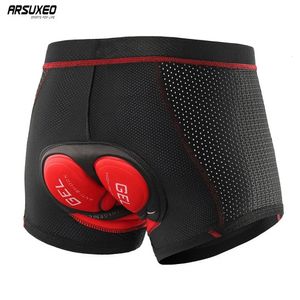 Arsuxeo hommes cyclisme sous-vêtements 5d Gel Pad Shockproof cyclisme shorts de vélo de route BICSE BRESSION BICYLEM