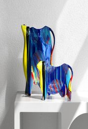 Art Abstract Cow Ornaments Animal Creative Nordic Living Room TV Cabinet Halway Desktop Home Furnishings Crafts3991564