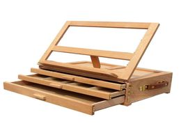 Artiste artiste ajusté en bois en bois sketch de table de table de palette 3Drawer portable5033391