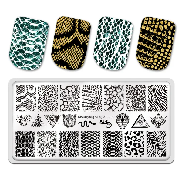 Art Beautybigbang Image animale nail art plaques tamponnage