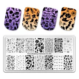 Art BeautyBigbang Pumpkin Skull Nail Art Stamping Plates Halloween Theme Nail Stamp Templates Printing Stencils Diy Nail Art Tools