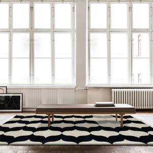 Art noir et blanc minimaliste modèle chambre tapis salon