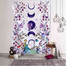 Kunstdeken gordijn mystieke boho slaapkamer decor chakra starry tapijt tapijt waar tarot muur hangende tapijt -decor j220804