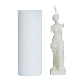 Moule de bougie en Silicone pour femme, corps artistique, parfum, déesse en forme humaine, fabrication de cire, plâtre, fait à la main, 2489