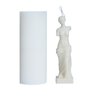 Moule de bougie en Silicone pour femme, corps artistique, parfum, déesse en forme humaine, fabrication de cire, plâtre, fait à la main, 279v