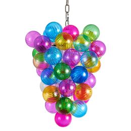 Kunst DCO woonkamer kroonluchters hanglampen warm / wit verlichting creatieve heldere glazen bubble kroonluchter voor dinging kamer verlichting armatuur