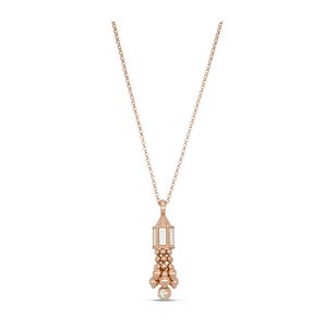 art deco ketting met parelmoer diamanten ketting Venetiaanse prinses diamant robijn merklogo ontwerper fijne sieraden voor vrouwen Hart Saturnus