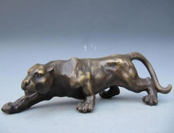 Sculpture art déco Jaguar Panther Leopard Animal Bronze Statue1649468