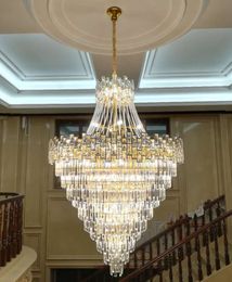 Kunstdecor Licht Luxe Luxe kroonluchter koperen ringbol Glazen plafond hanglamp voor woonkamer