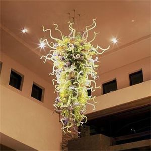 Decoración de arte Italia Lámparas Candelabros Artístico Hogar Decorativo Luces colgantes Led Venta al por mayor 24 por 52 pulgadas Vidrio soplado a mano Iluminación interior