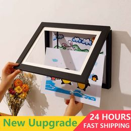 Kunstframes Magnetische voorkant Open verwisselbare display Home Decor Kinderframetory voor poster Foto Tekening Schilderijen Foto's