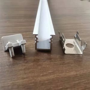 Lámpara de arte en forma de U, luz IP empotrada en Mini aluminio, cubierta de armario de 45 grados, tira de aluminio, perfil Led de aluminio