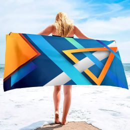Art Print Adults surdimensionné Sable Planche Free Place Summer Rapide Dry Beach Towel Homme Microfibre Pouche de voyage Léger Toule de plage