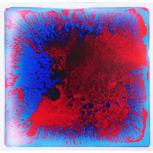 Art3d Liquid Sensory Floor Baldosas decorativas, 30x30cm Cuadrado, Negro-Azul-Rojo, 1 Baldosa