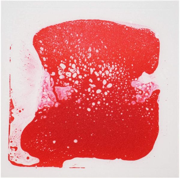Art3d Carrelage décoratif de sol sensoriel liquide, carré de 30 x 30 cm, rouge, 1 carreau