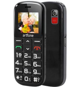 Téléphone mobile Artfone pour personnes âgées 1400mAh Batteaux Big Button Téléphones mobiles Dual Sim Déverrouillé SOS Buttons Boutons latéraux4957136
