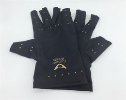Gants d'arthrite mains de cuivre anti-arthrite thérapie de compression de cuivre gants demi-doigts à la main soulagement conjoint sang circulatio9949004