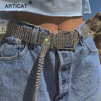 Articat rhinestone complète ceintures sexy femmes cummerbunds argent brillant diamant fête club de la ceinture de ceinture à la taille de la chaîne de la chaîne