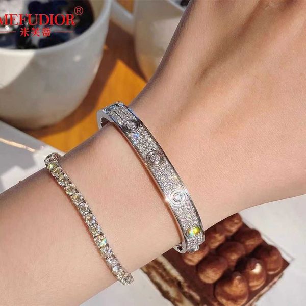 artier Pulsera Joyería de diseño de lujo Gama alta S925 Piedra con incrustaciones de plata Estilo clásico Estrella del cielo ancha y completa Exquisito y elegante con caja original