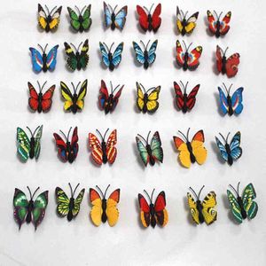 Pegatina de imán de nevera de mariposa 3D Artificial, imanes de nevera, juguete de decoración del hogar