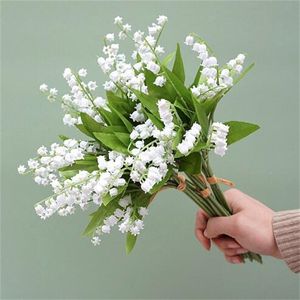 Bellflower artificiel Lily Valley Plastic Flower Home Decoration Soft Decoration Mur Wedding Green Plant GC2016