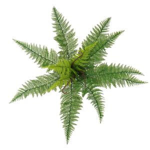 Kunstmatige Boston Fern Bush Silk Greenery Plant Opknoping Nep Greenery Bundel Rood Groen Wall Home Decor