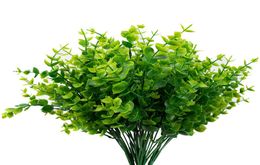 Tallos de boj de boj artificiales tallos de vegetación artificial plantas artificiales resistentes a las plantas falsas resistentes a los rayos UV para jardín de hogares We3704641