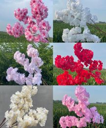 Flores de flores de cerezo artificial Simulación de tallo largo Sakura Flower For Home Wedding Party Decoration 1282 D37752669
