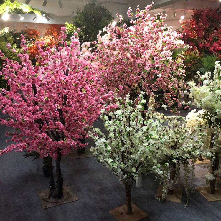 Konstgjorda körsbärsblomsträd persikaträd bröllop bord mittpunkt prydnadsträd