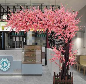 Simulation de cerisier artificiel, plante de décoration de Festival de fête de mariage, faux pêcher, décoration de jardin extérieur pour scène d'hôtel