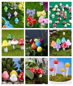Mini les miniatures de jardin de fées colorées artificielles coloré gnome mousse de terrarium décor en plastique artisanat bonsaï décor pour bricolage zakk6992758