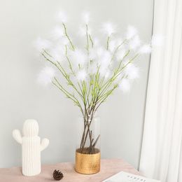 Branche de fleurs de pissenlit artificielle Ornements d'affichage de maison de maison fausse simulation bouquet bouquet en plastique vert plante photographie accessoires