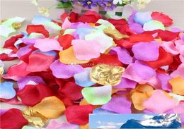 Tissu artificiel Pétal rose pour le mariage Silk Rose Flower Falle Flower Marrie Decoration Festival Table Festival Confetti décor2766816