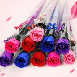 Fausse de faux fleur artificielle Rose Savon de bain parfumé Valentin Thanksgiving Mother Day Mariage Mariage de Noël décor HY0260